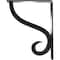 Ekena Millwork Ashford Triple, Wrought Iron Bracket, (Triple center brace), Antiqued Pewter 2"W  x 7 1/2"D x 10"H BKTM02X07X10TASAPW - alternate 3
